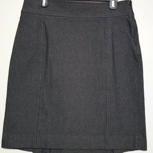 Banana  Republic Charcoal Grey Herringbone Knee-Length Skirt
